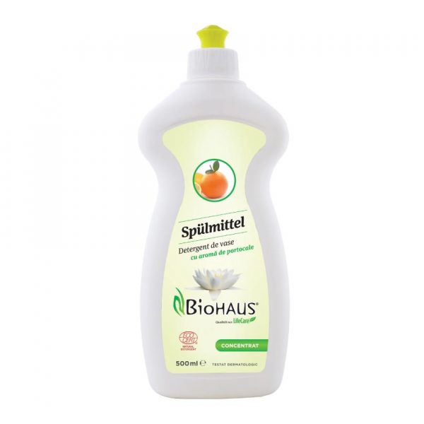 Detergent pentru vase, cu aroma de portocale BioHaus® - certificat Ecocert