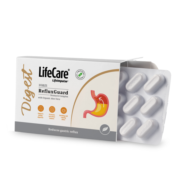 RefluxGuard, Complex pentru Stomac, Life Care® - reduce refluxul gastric